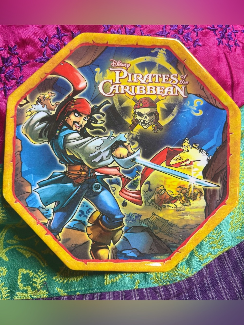 Vintage 2000’s Disney Pirates Of The Caribbean Jack Sparrow Kid’s Octagon Plate